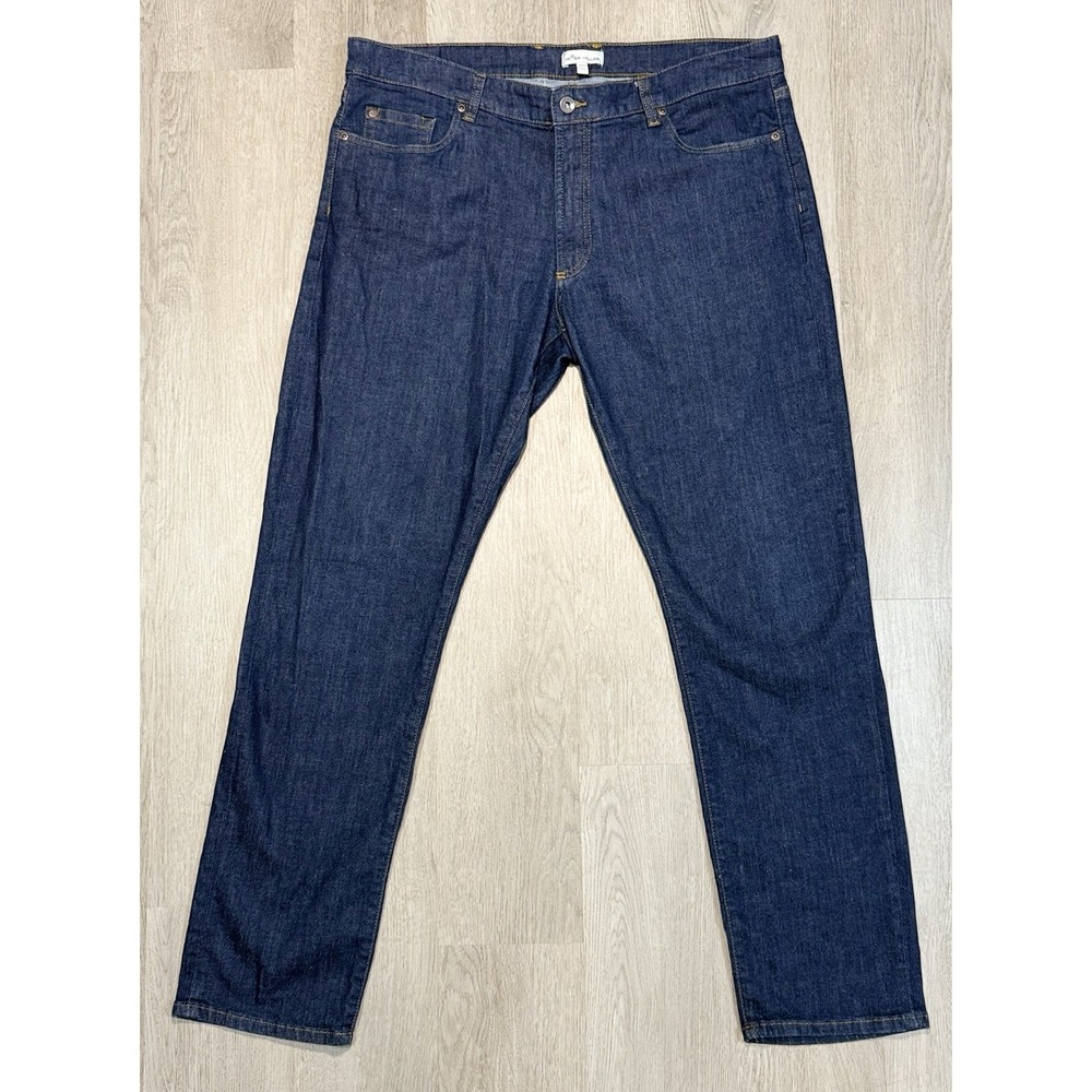 Peter Millar Jeans Mens Size 38X32 Blue Dark Wash Denim Straight Leg Everyday
